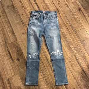 Citizens of Humanity Distressed Blue Denim Jeans size 22
